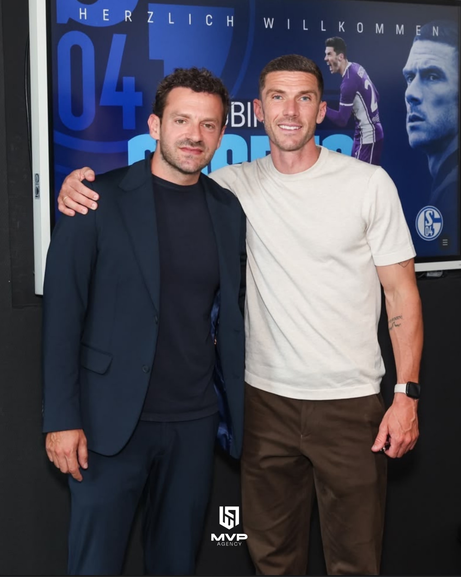 Gianluca Mancini with Robin Gosens at FC Schalke 04